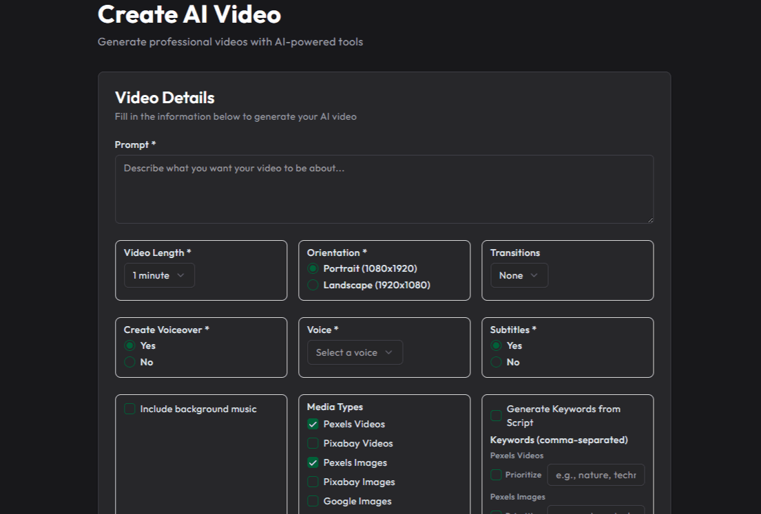 Generate Professional Videos Instantly